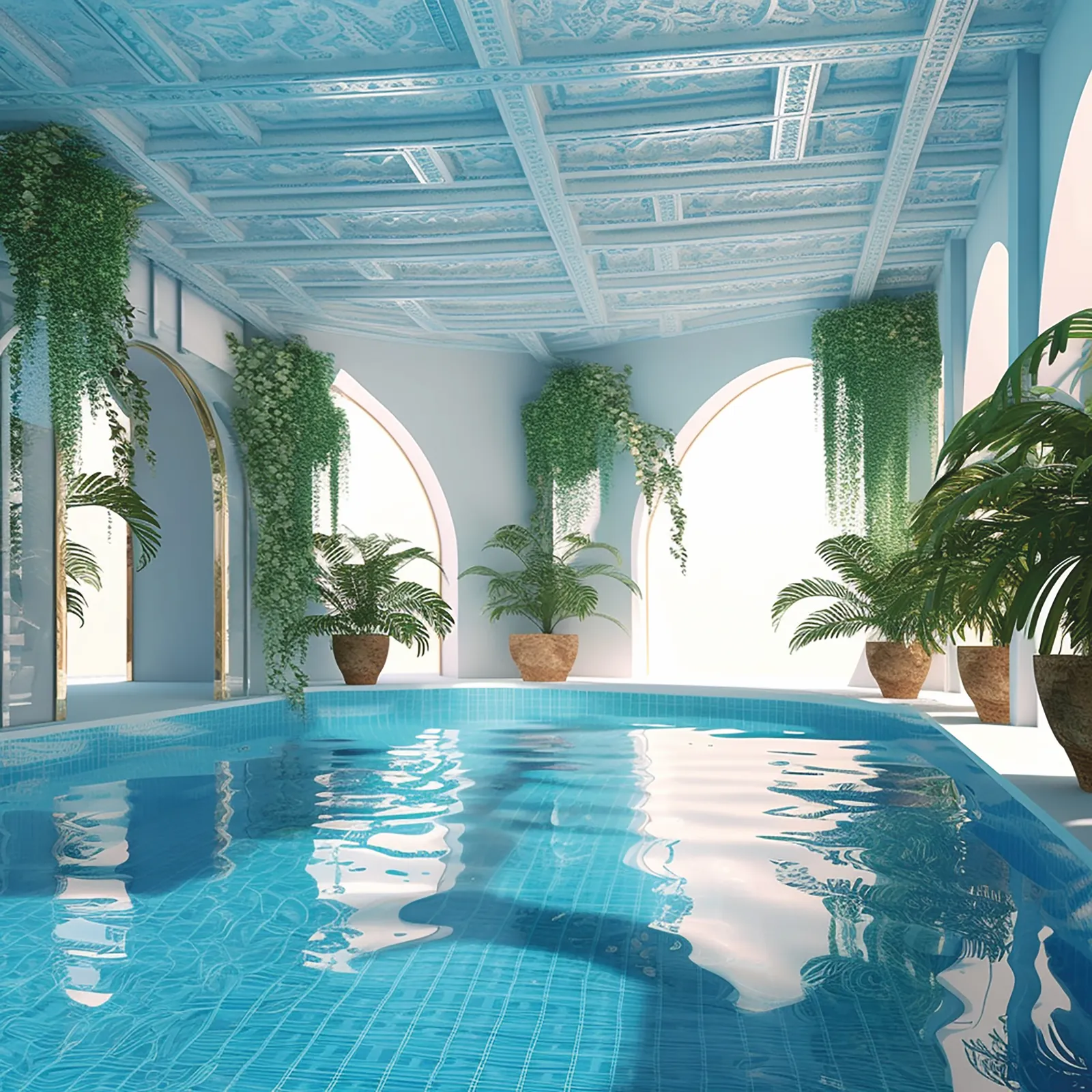 Glasshouse indoor pool