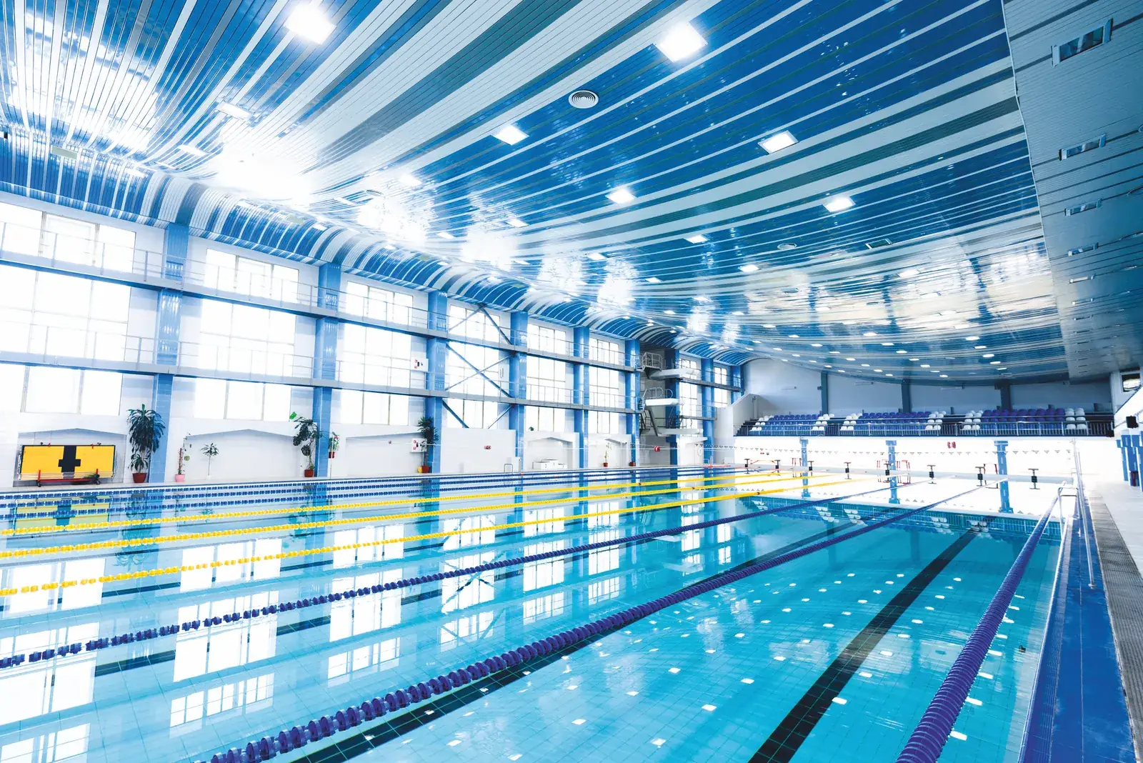 Indoor competition swimming pool